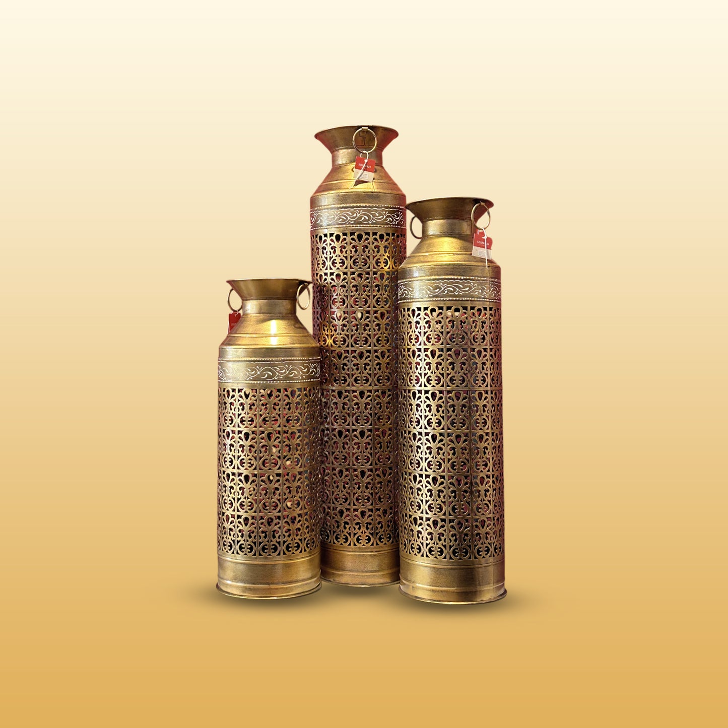 Set of 3 Iron Pot Deep Gold E