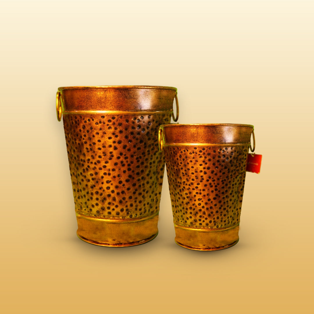 Set of 2 Iron Bucket Deep Hammerin