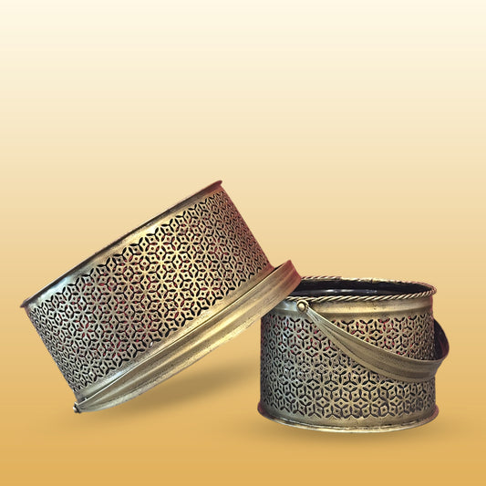 Set of 2 Iron Round Basket