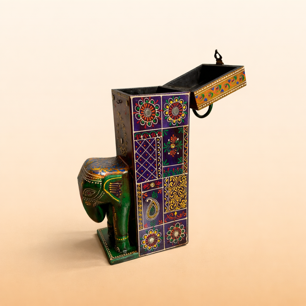 The Wooden Elephant Wine Bottle Box