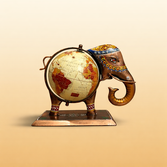 The Iron Elephant Globe 5" Painted