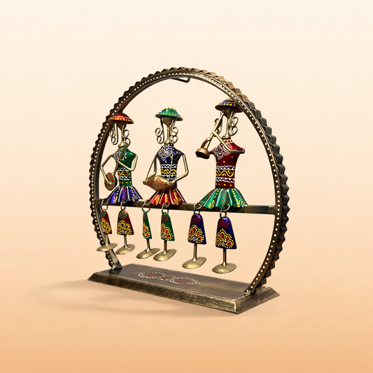 The Iron Frame of 3 Lady Sitting on Stand & Hanging