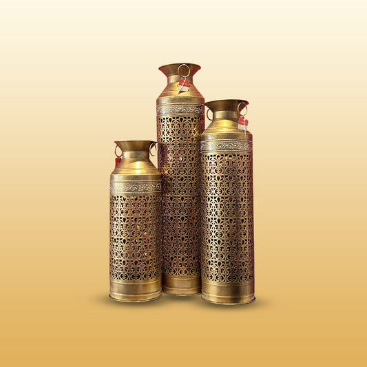 Set of 3 Iron Pot Deep Gold E
