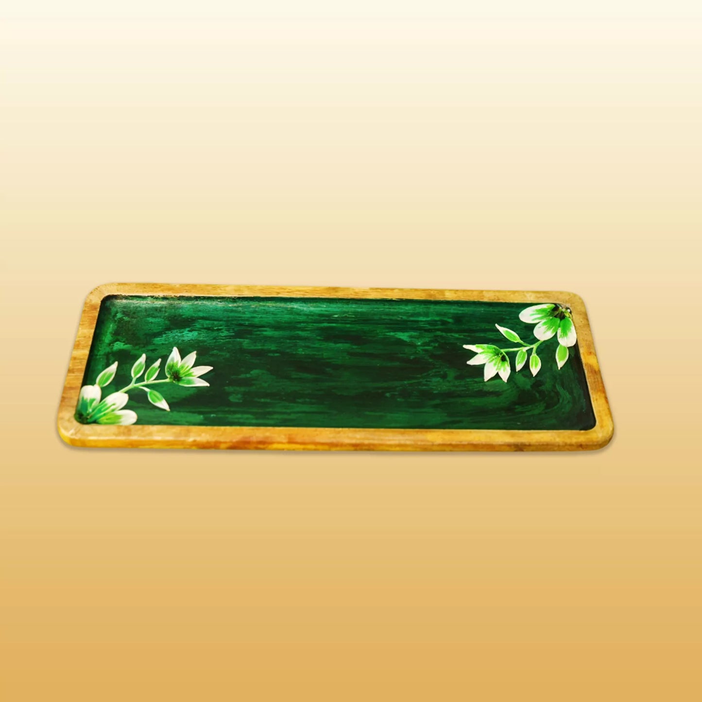 Floral Painted wooden Tray