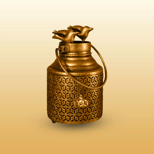 Antique lantern With bird T-lite Holder