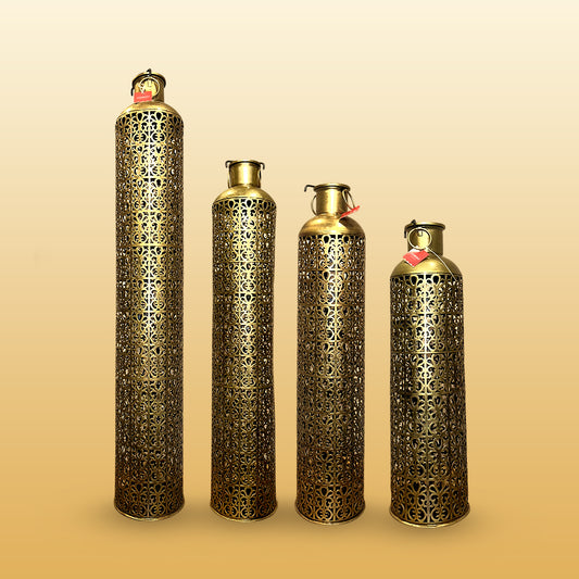 A Set of 4 Diya T-light pillar stands