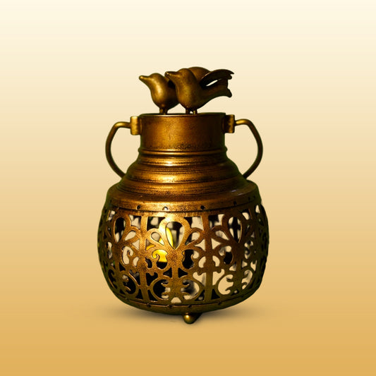 Metal Kudiya T-lite with Bird