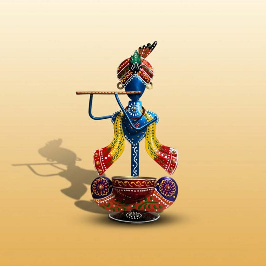 The Iron Flute Musician Candle Cup