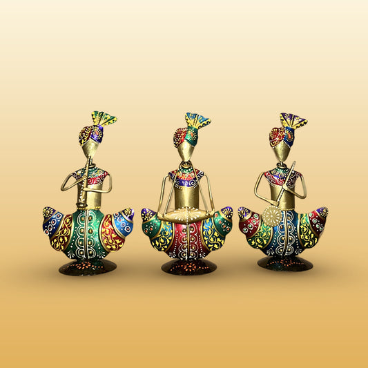Set of Three Troop of Tribal Rajasthani Musicians
