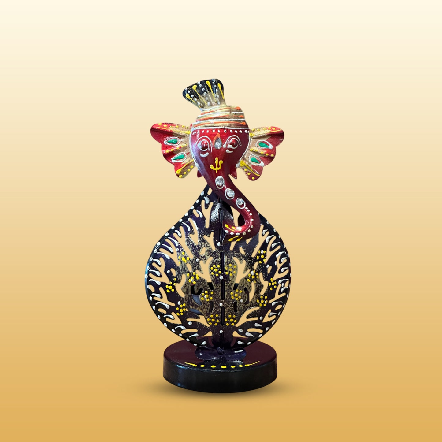 Set of 3 Metal Ganesh with  T-Lite Holder