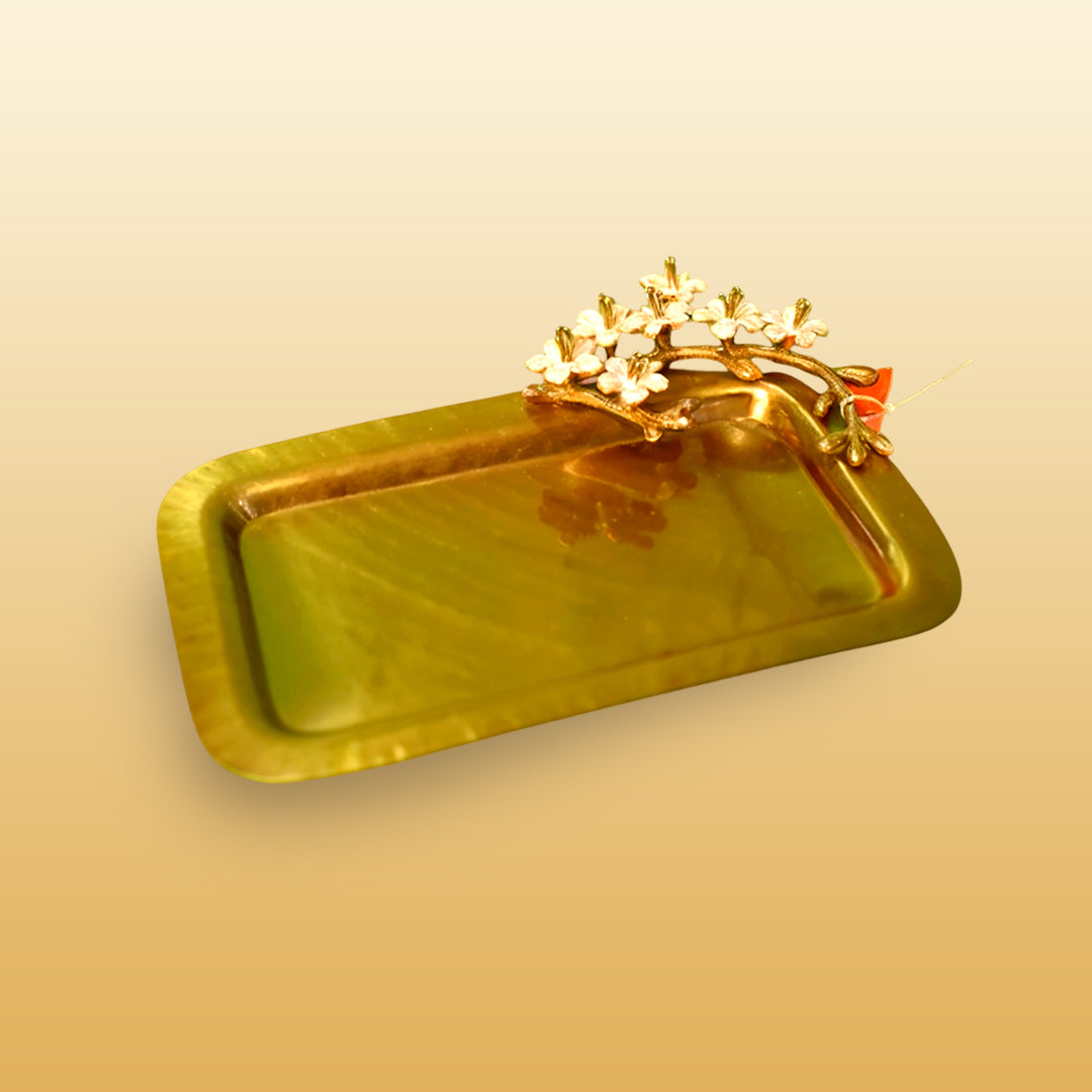 Gold Plated Decorative Iron Tray
