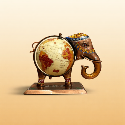 The Iron Elephant Globe 5" Painted