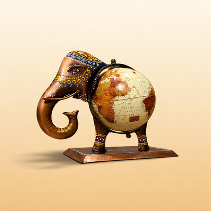 The Iron Elephant Globe 5" Painted