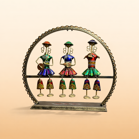 The Iron Frame of 3 Lady Sitting on Stand & Hanging