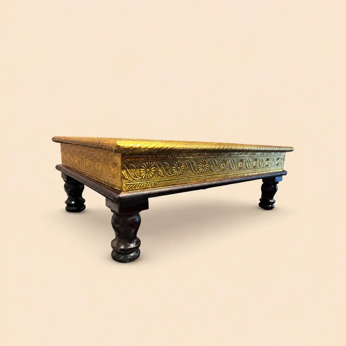 The Wooden Brass-Fitted Rectangle Bajot S/2