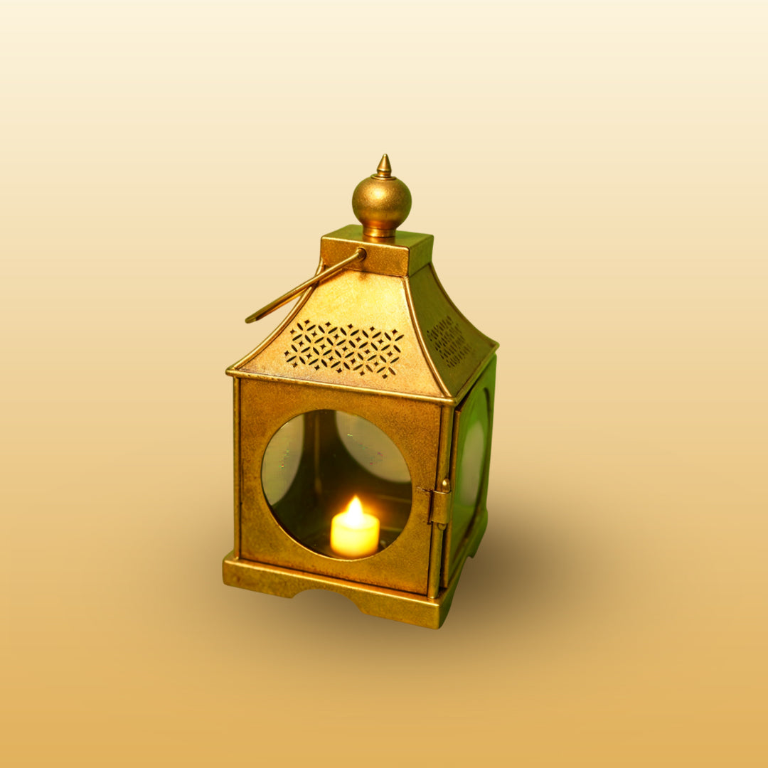 Gold finished decorative Iron lantern