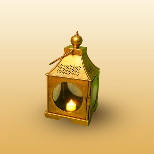 Gold finished decorative Iron lantern