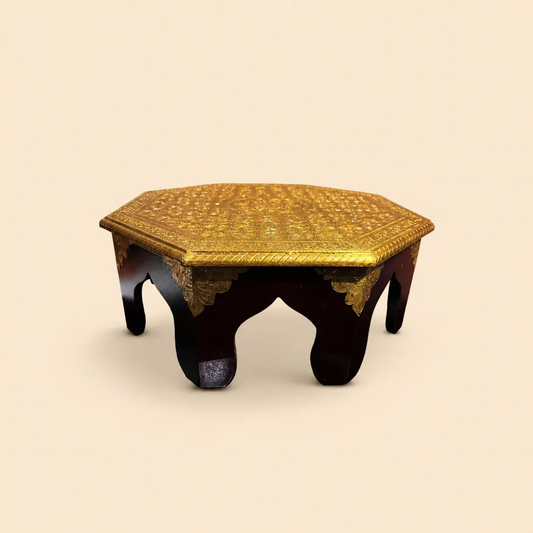 The Wooden Brass-Fitted Octagonal Bajots S/3