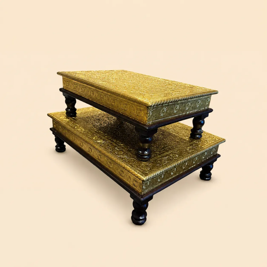 The Wooden Brass-Fitted Rectangle Bajot S/2